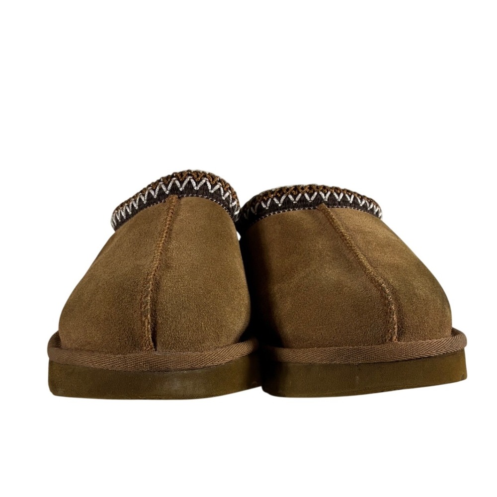 UGG Tasman Slipper Chestnut Suede Embroidered Braid 5955 Womens Size 6 - Picture 1 of 8